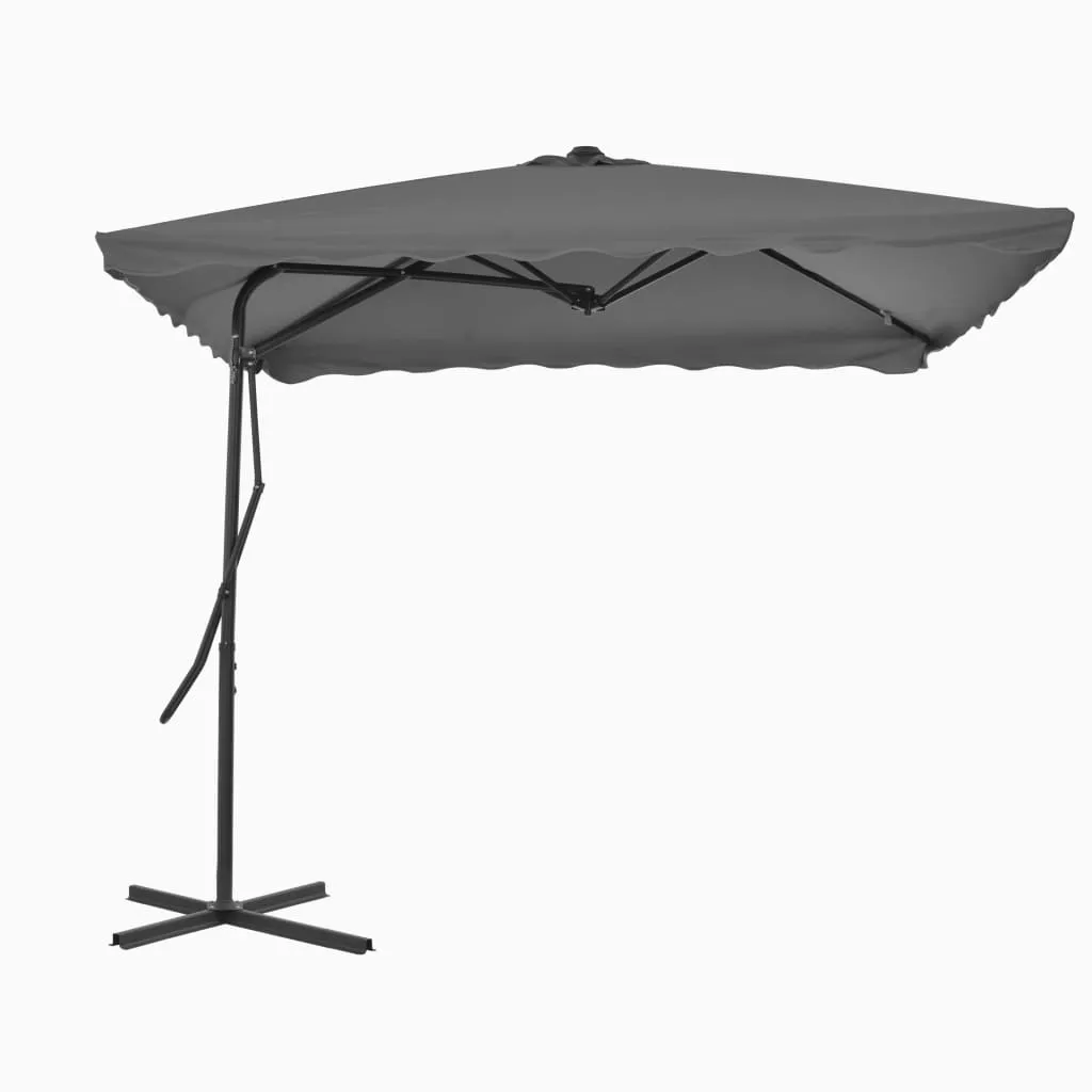 Sonnenschirm mit Stahl-Mast 250×250 cm Anthrazit
